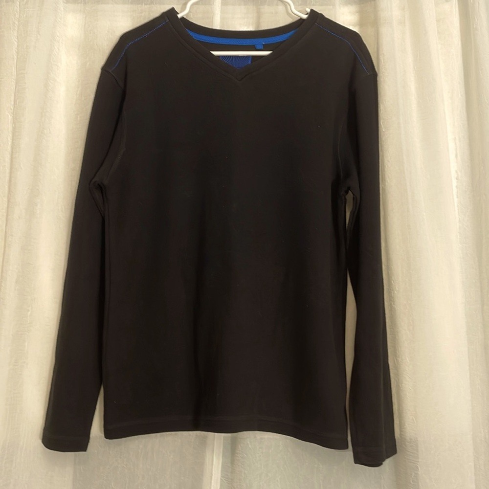 River Island Men’s long sleeve Black Sweater Size L PTP 22” Length 27”Sleeve 24”